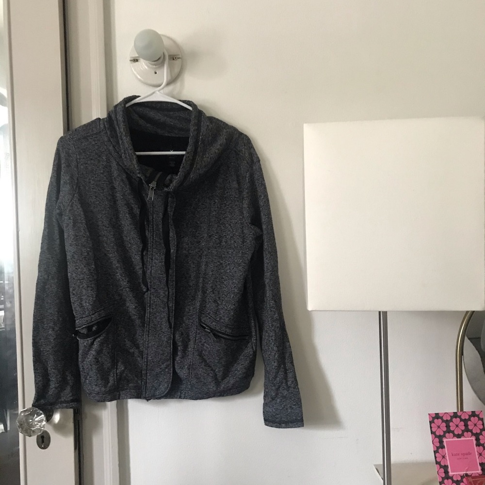 Track jacket hoodie suit gray XS AE cowl neck